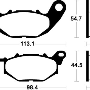 Plaquettes de frein TECNIUM scooter organique – ME431