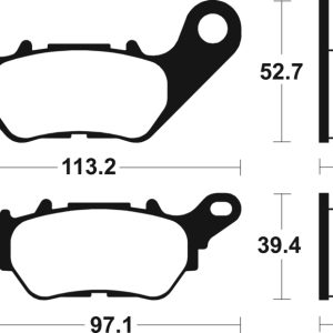 Plaquettes de frein TECNIUM scooter organique – ME432