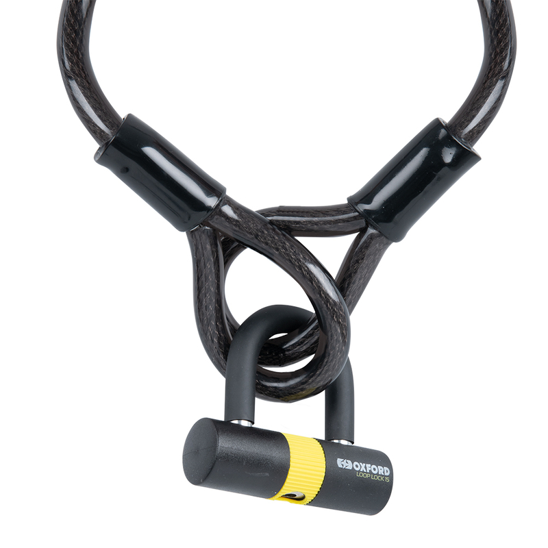 Câble antivol OXFORD Loop Lock15 + Mini-cadenas – 15mm x 2.0m