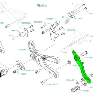 Ensemble leviers de frein LIGHTECH arrière FTRYA016