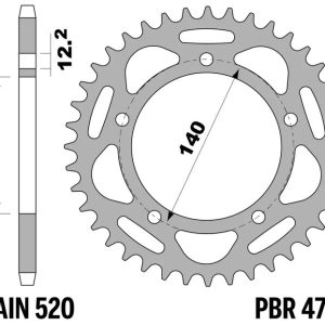 Couronne PBR alu renforcé – 520