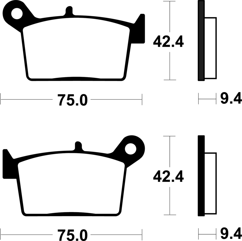 Plaquettes de frein TECNIUM métal fritté – MA498
