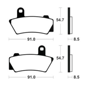 Plaquettes de frein TECNIUM métal fritté – MA495