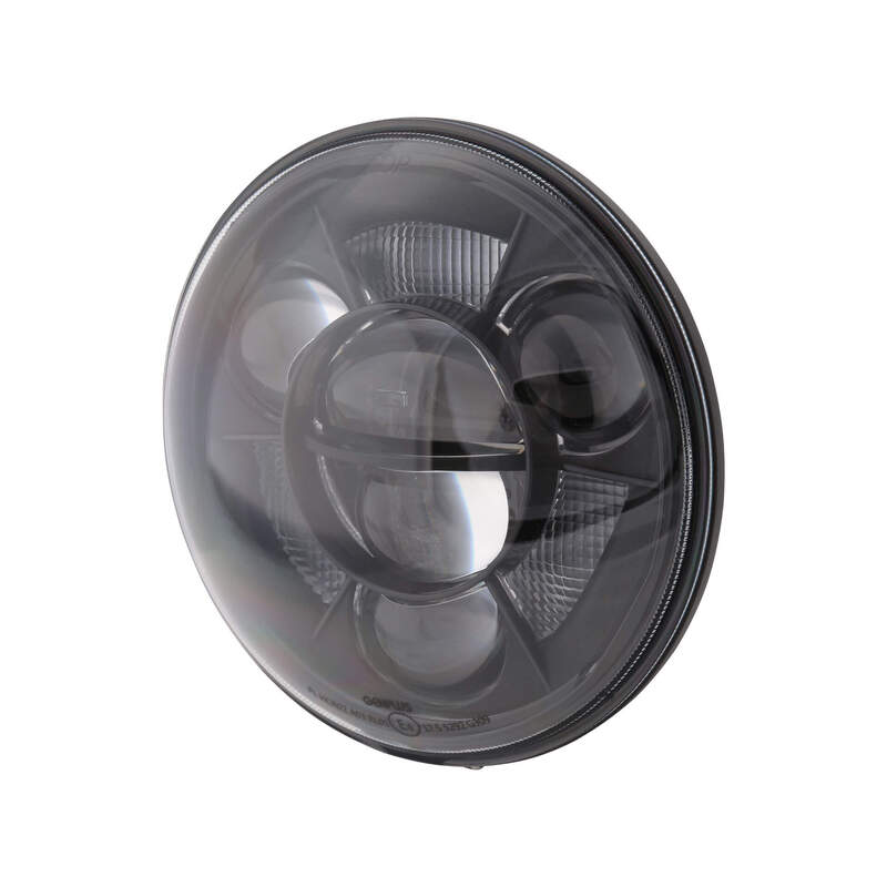 Insert de phare LED HIGHSIDER pro Type 11 – 7 pouces – homologué E – noir – à l’unité