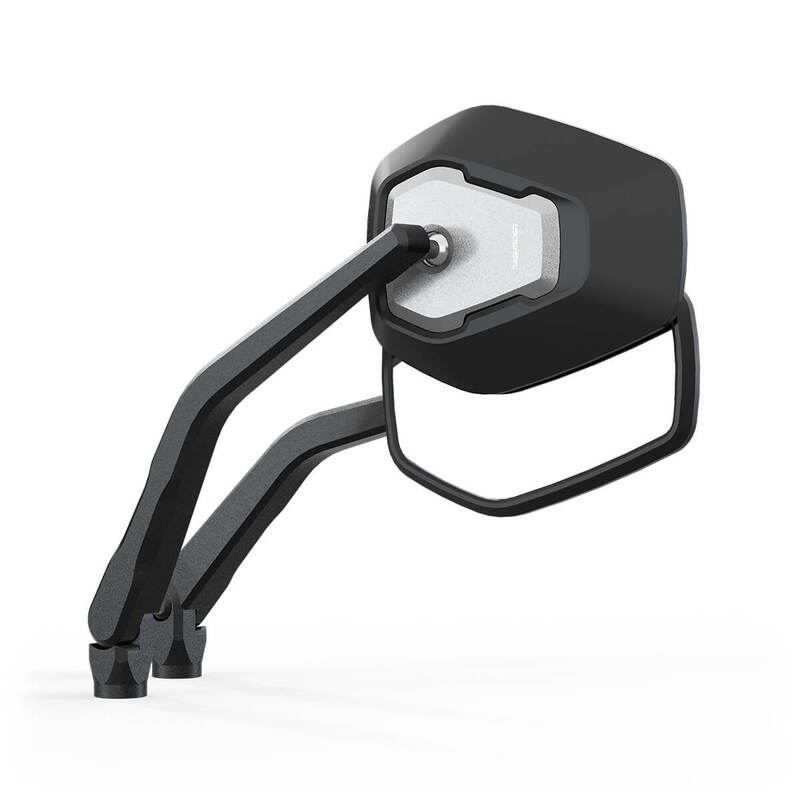 Rétroviseur sur guidon HIGHSIDER pro Esagano-RS – noir/argent