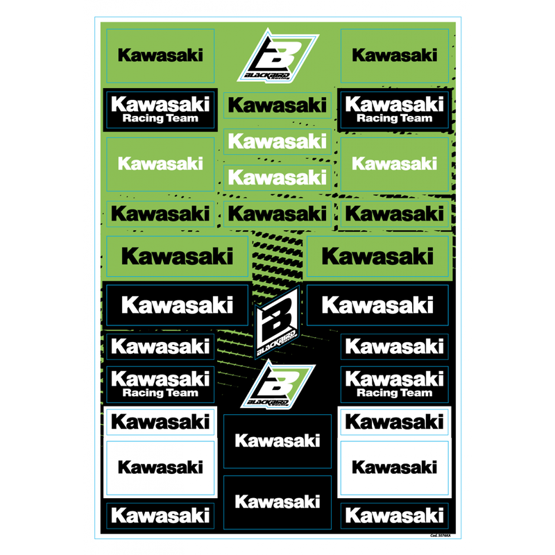 Planche de stickers BLACKBIRD PVC – Kawasaki