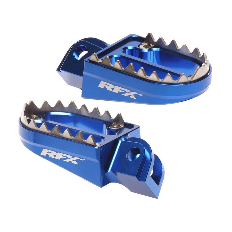 Repose-pieds RFX Pro Series aluminium CNC - bleu