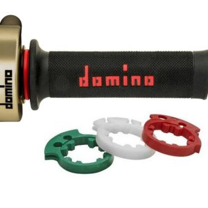Poignée de gaz DOMINO XM2 Racing avec revêtements A010 – or/noir