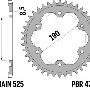 Couronne PBR acier standard – 525