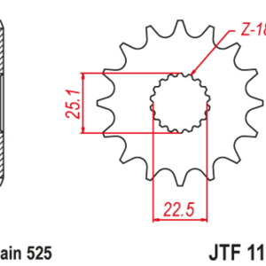 Pignon JT SPROCKETS acier anti-bruit – 525