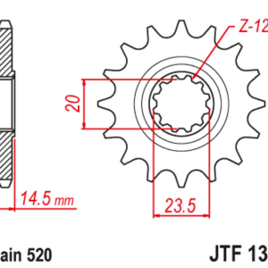 Pignon JT SPROCKETS acier anti-bruit – 520