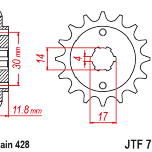 Pignon JT SPROCKETS acier standard – 428