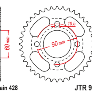 Couronne JT SPROCKETS Acier Standard – 428