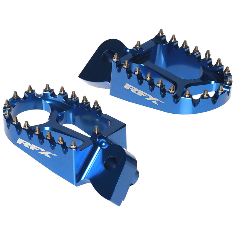 Repose-pieds RFX Pro Series aluminium CNC – bleu