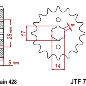 Pignon JT SPROCKETS acier standard – 428