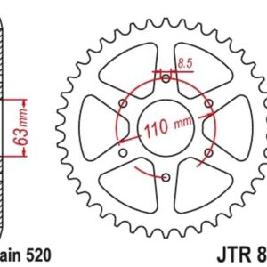 Couronne JT SPROCKETS Acier Standard – 520