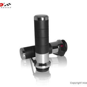 Poignées chauffantes KOSO Titan-X avec interrupteur intégré – chrome