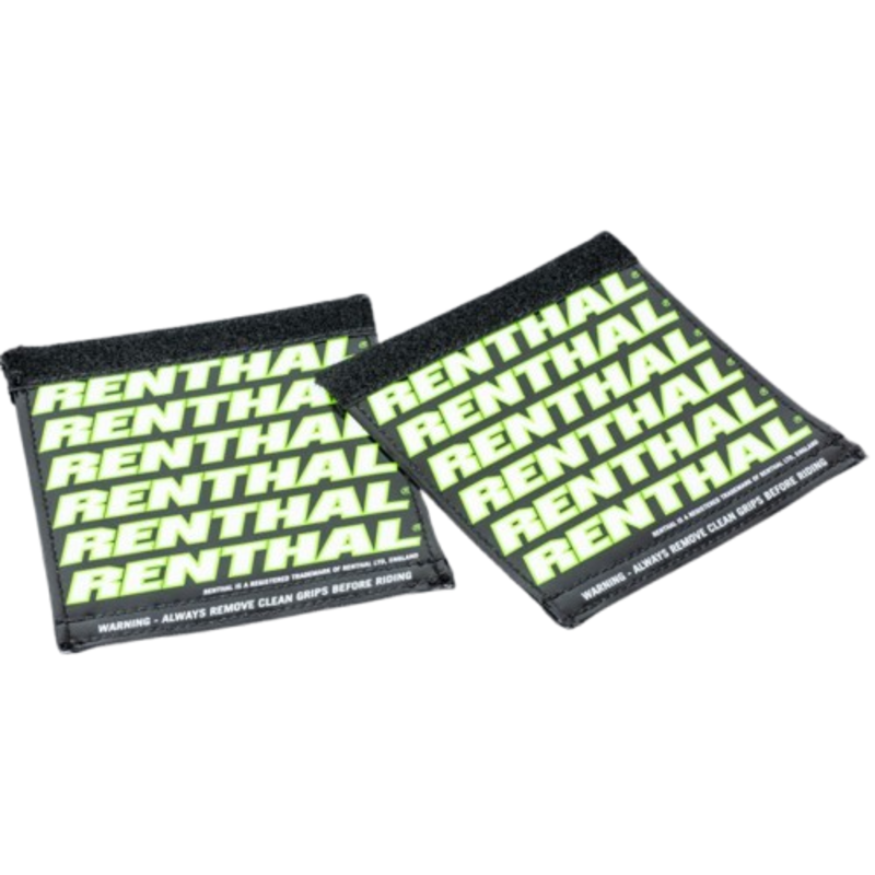 Protège-poignées RENTHAL Clean Grips – noir/vert/blanc