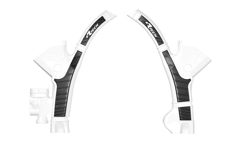 Protections de cadre RACETECH - blanc/noir