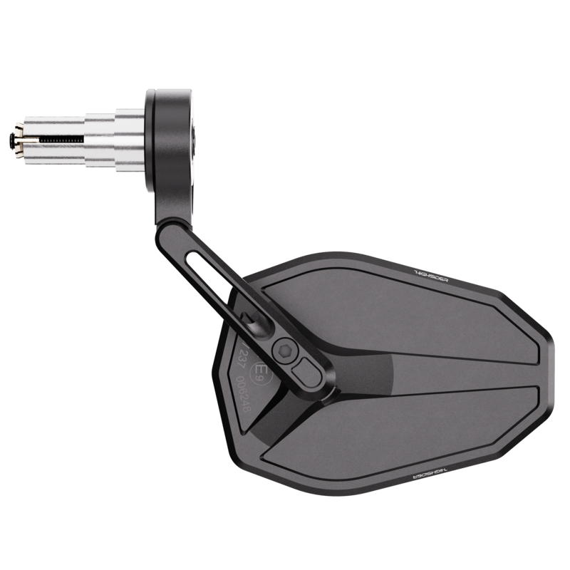 Rétroviseur d’embout de guidon HIGHSIDER pro Victory-Slim court – noir –