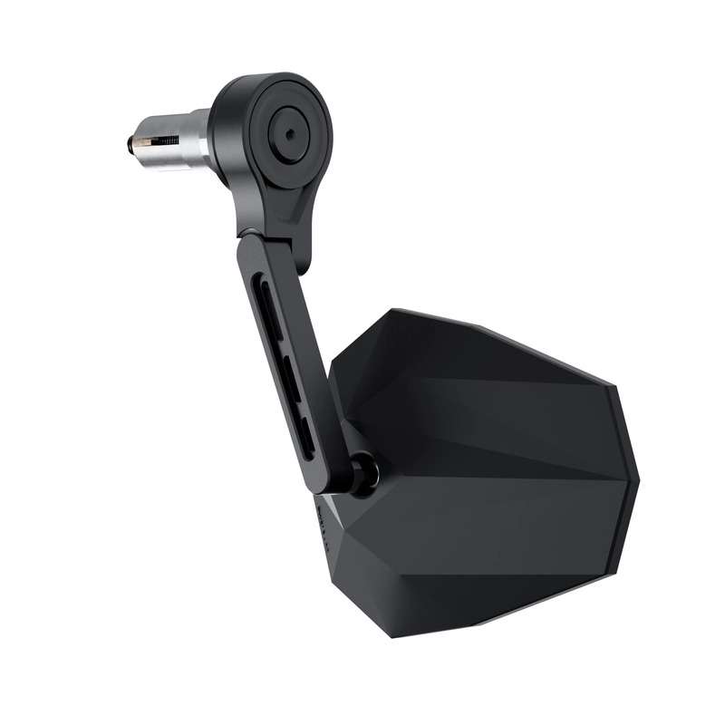 Rétroviseur d’embout de guidon HIGHSIDER pro Stealth-X5 Evo court – noir