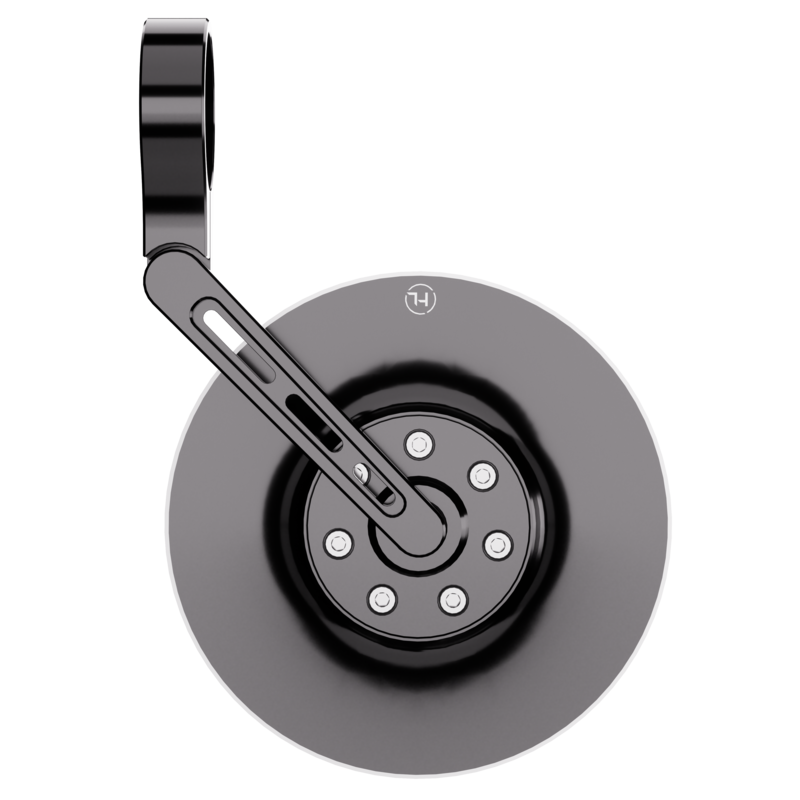 Rétroviseur d’embout de guidon HIGHSIDER pro Conero court – noir