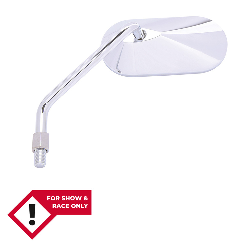 Rétroviseur sur guidon HIGHSIDER smart Agila ovale – côté gauche – non homologué E – chromé