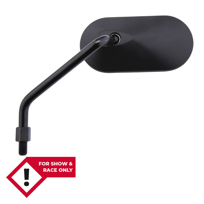 Rétroviseur sur guidon HIGHSIDER smart Agila ovale – côté gauche – non homologué E – noir