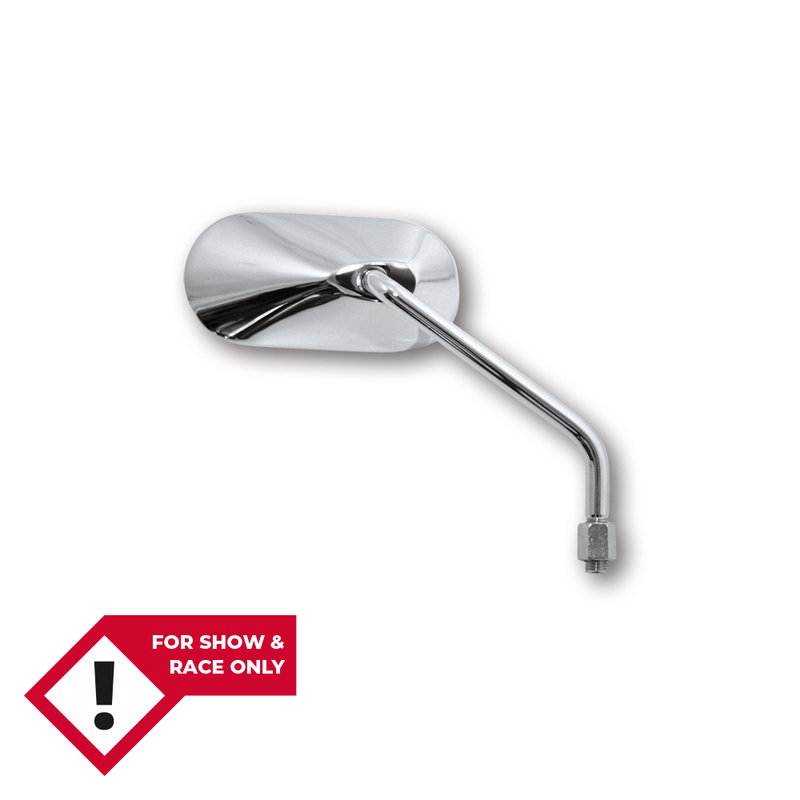 Rétroviseur sur guidon HIGHSIDER smart Agila ovale – côté droit – non homologué E – chromé