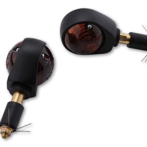 Clignotant de guidon HIGHSIDER smart Ochsenauge homologué – verre fumé – la paire