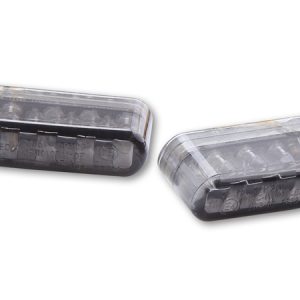 Clignotant LED embout de guidon HIGHSIDER smart Shorty homologué – verre fumé – la paire