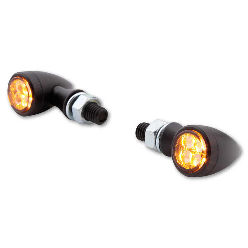 Clignotant LED HIGHSIDER smart Sixteen Bullet homologué – verre fumé – la paire