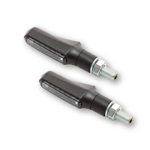 Feu arrière/clignotant LED HIGHSIDER smart Shorty Fin 3en1 homologué – verre fumé – la paire