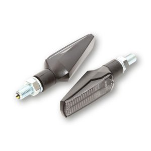 Feu arrière/clignotant LED HIGHSIDER smart Fineline 3en1 homologué – verre fumé – la paire