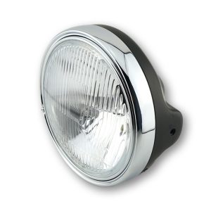 Feu avant LTD H4 HIGHSIDER smart – 7 pouces – Insert de phare H4 avec verre gaufré – homologué E – noir – à l’unité