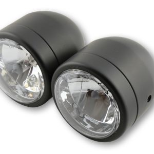 Feux avant additionnels HIGHSIDER smart – feu de route et feu de croisement (3-1/2″) – homologué E – noir – paire