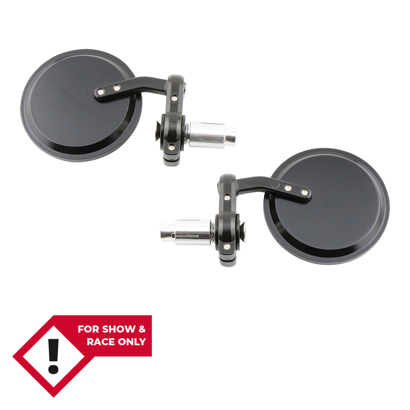 Rétroviseur d’embout de guidon HIGHSIDER smart rond – noir