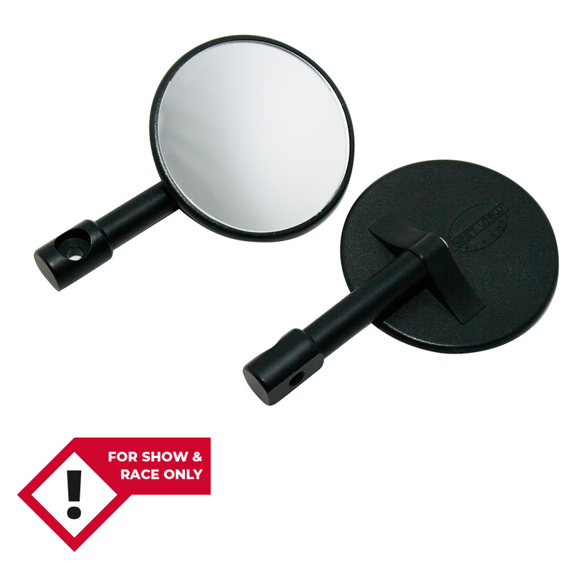 Rétroviseur d’embout de guidon HIGHSIDER smart rond – noir