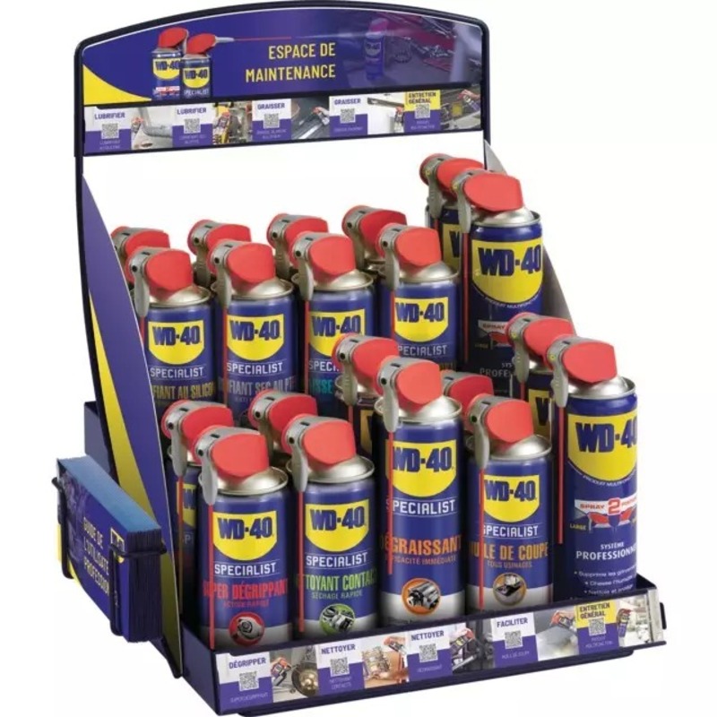 Présentoir métal sur comptoir WD-40 capacité 20 unités