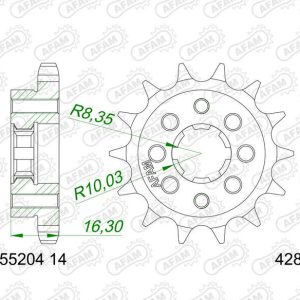 Pignon AFAM acier standard – 428