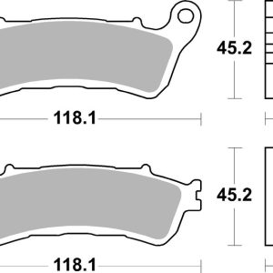 Plaquettes de frein BREMBO métal fritté – 07HO66SP
