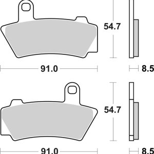 Plaquettes de frein BREMBO métal fritté – 07BB41SP
