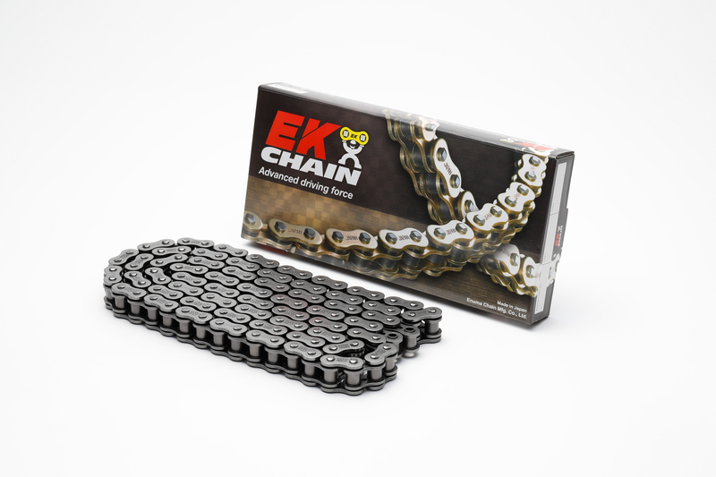 Chaine de transmission EK CHAIN 530 MVXZ2 - Joints Qx-Ring - attache à riveter