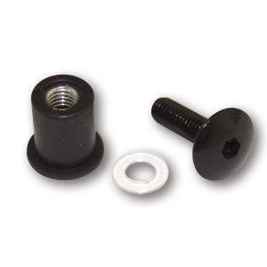 Kit vis de carénage en aluminium HIGHSIDER smart – écrous caoutchouc M6 – 8 pièces