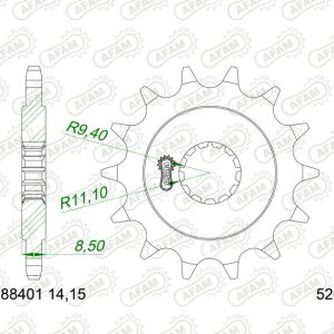 Pignon AFAM acier standard – 520