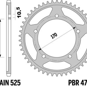 Couronne PBR acier standard – 525