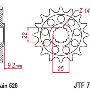 Pignon JT SPROCKETS acier standard – 525