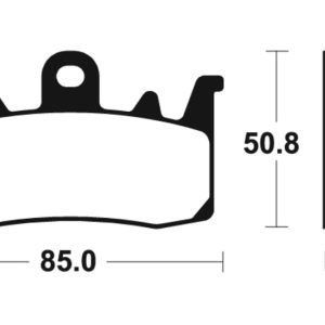 Plaquettes de frein TECNIUM Maxi Scooter métal fritté – MSS400