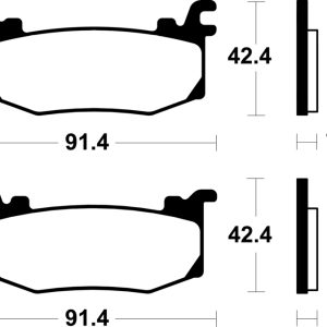 Plaquettes de frein TECNIUM Performance métal fritté – MF512