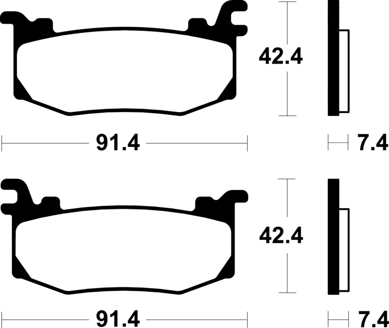 Plaquettes de frein TECNIUM Racing métal fritté - MTR512